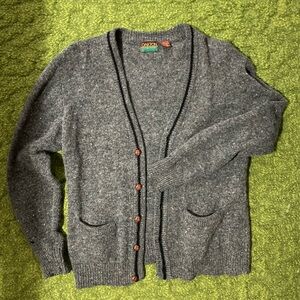 Vintage Oakton Multi Color Heather Charcoal Cardigan